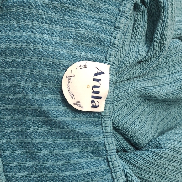 ARULA Green Ribbed Ruched Mini Dress - Picture 4 of 4